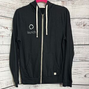 Marine layer Sweatshirt Womens Size XS zip up hoodie cotton Model Blend Black